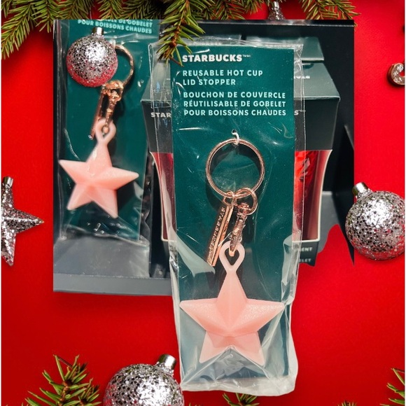 Starbucks Holiday Keychain Ornament Red , White Unicorn Prism & Star New 2023 - Picture 11 of 12